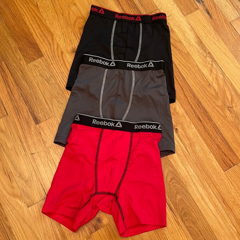 Reebok  Boys Underwear Boxer Brief Bundle. 3 PR. NWOT  Ass’t Colors Size L 12/14